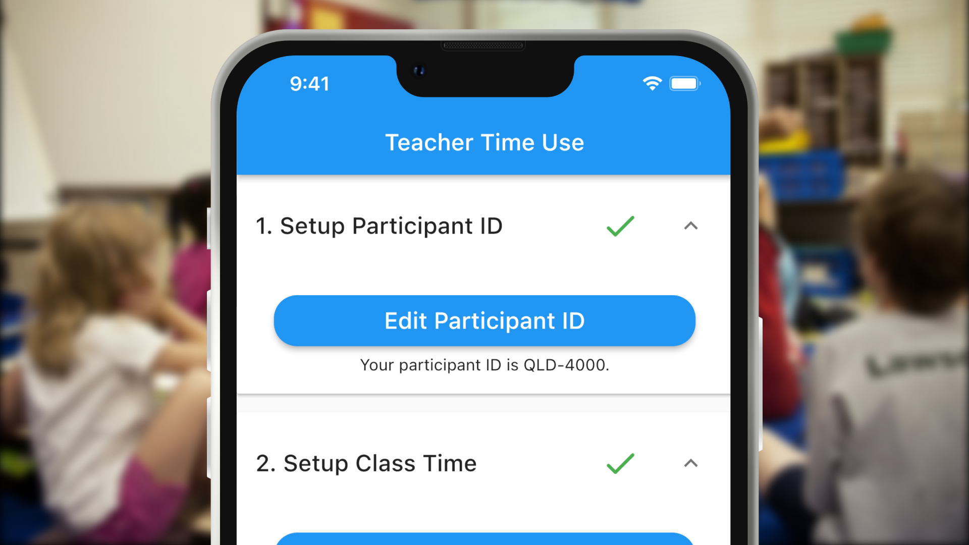 Research app interface